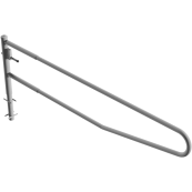 Swiveling gates | for casting in concrete, hot-dip galvanized | total width: 3500 mm | with Euro profile cylinder lock